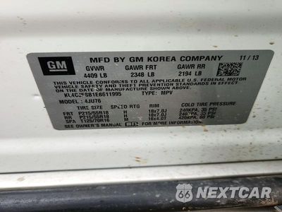 Zdjęcie 13 z 13 samochodu: 2014 BUICK ENCORE CONVENIENCE VIN:KL4CJFSB1EB611995 - miniatura