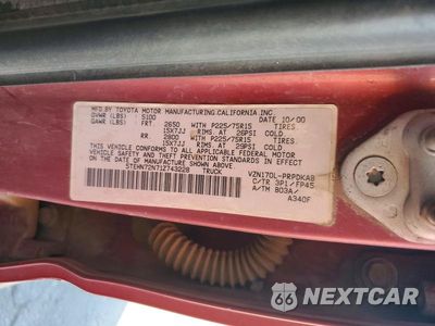 Zdjęcie 12 z 12 samochodu: 2001 TOYOTA TACOMA DOUBLE CAB VIN:5TEHN72N71Z743228 - miniatura