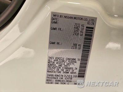 Zdjęcie 12 z 12 samochodu: 2026 NISSAN ALTIMA SV VIN:1N4BL4DW1TN320138 - miniatura