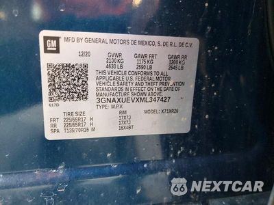 Zdjęcie 13 z 13 samochodu: 2021 CHEVROLET EQUINOX LT VIN:3GNAXUEVXML347427 - miniatura