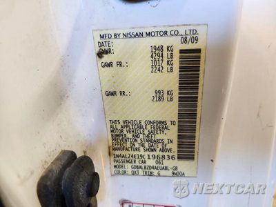 Zdjęcie 12 z 12 samochodu: 2009 NISSAN ALTIMA 2.5 S VIN:1N4AL24E19C196836 - miniatura
