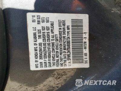 Zdjęcie 13 z 13 samochodu: 2010 HONDA ODYSSEY EXL VIN:5FNRL3H78AB080734 - miniatura