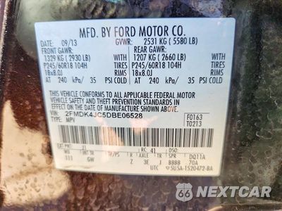 Zdjęcie 13 z 13 samochodu: 2013 FORD EDGE SEL VIN:2FMDK4JC5DBE06528 - miniatura