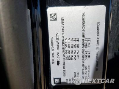 Zdjęcie 13 z 13 samochodu: 2021 CHEVROLET TAHOE K1500 RST VIN:1GNSKRKD8MR292058 - miniatura
