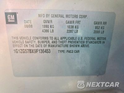 Zdjęcie 12 z 12 samochodu: 2009 CHEVROLET MALIBU LS VIN:1G1ZG57BX9F136453 - miniatura