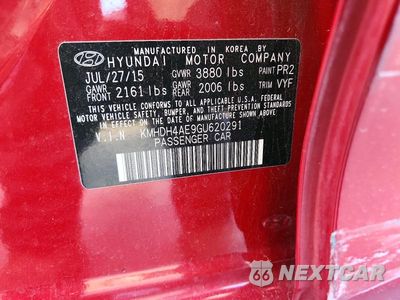 Zdjęcie 12 z 12 samochodu: 2016 HYUNDAI ELANTRA LIMITED VIN:KMHDH4AE9GU620291 - miniatura