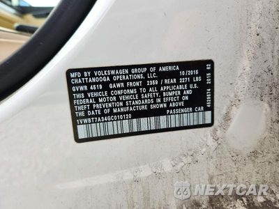 Zdjęcie 12 z 12 samochodu: 2016 VOLKSWAGEN PASSAT SE VIN:1VWBT7A34GC010120 - miniatura