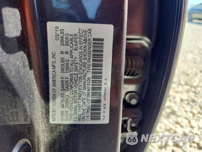 Zdjęcie 12 z 12 samochodu: 2019 HONDA ACCORD EXL VIN:1HGCV2F58KA015339 - miniatura