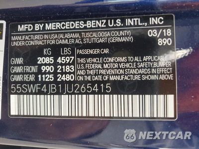 Zdjęcie 13 z 13 samochodu: 2018 MERCEDES-BENZ C 300 VIN:55SWF4JB1JU265415 - miniatura