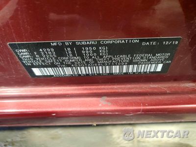 Zdjęcie 12 z 12 samochodu: 2020 SUBARU IMPREZA PREMIUM VIN:4S3GTAD68L3711099 - miniatura