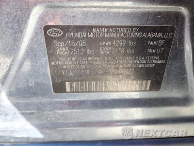 Zdjęcie 12 z 12 samochodu: 2009 HYUNDAI SONATA GLS VIN:5NPET46C39H520022 - miniatura