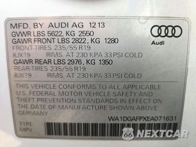 Zdjęcie 13 z 13 samochodu: 2014 AUDI Q5 PREMIUM PLUS VIN:WA1DGAFPXEA071631 - miniatura