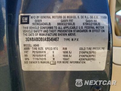 Zdjęcie 13 z 13 samochodu: 2010 CHEVROLET HHR LT VIN:3GNBABDB9AS549467 - miniatura