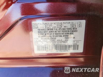 Zdjęcie 13 z 13 samochodu: 2020 NISSAN SENTRA SV VIN:3N1AB8CV5LY264249 - miniatura