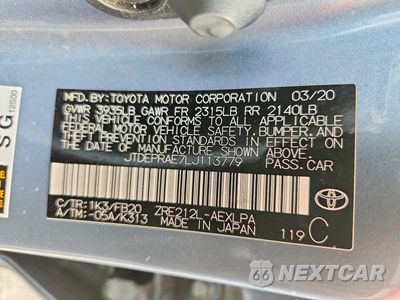 Zdjęcie 12 z 12 samochodu: 2020 TOYOTA COROLLA LE VIN:JTDEPRAE7LJ113779 - miniatura