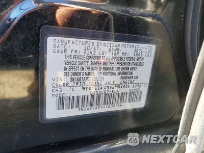 Zdjęcie 12 z 12 samochodu: 2018 NISSAN SENTRA S VIN:3N1AB7AP7JY202766 - miniatura
