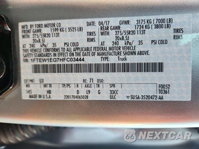 Zdjęcie 12 z 12 samochodu: 2017 FORD F150 SUPERCREW VIN:1FTEW1EG7HFC03444 - miniatura