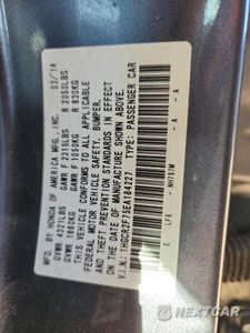 Zdjęcie 12 z 12 samochodu: 2014 HONDA ACCORD EX VIN:1HGCR2F75EA184227 - miniatura