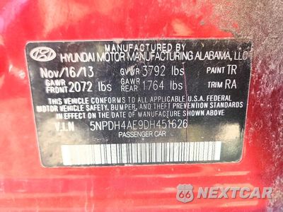 Zdjęcie 12 z 12 samochodu: 2013 HYUNDAI ELANTRA GLS VIN:5NPDH4AE9DH451626 - miniatura