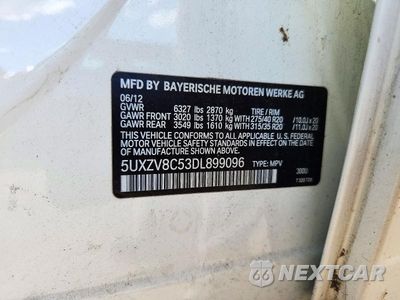 Zdjęcie 13 z 13 samochodu: 2013 BMW X5 XDRIVE50I VIN:5UXZV8C53DL899096 - miniatura