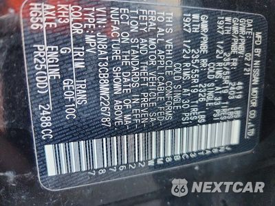 Zdjęcie 14 z 14 samochodu: 2021 NISSAN ROGUE SL VIN:JN8AT3CB8MW226787 - miniatura