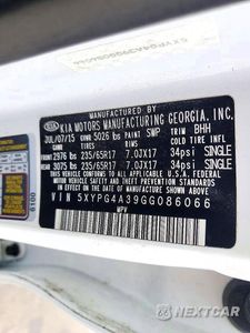 Zdjęcie 13 z 13 samochodu: 2016 KIA SORENTO LX VIN:5XYPG4A39GG086066 - miniatura
