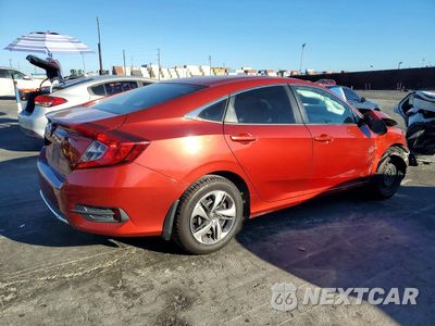 Trzecie zdjęcie samochodu z tyłu: 2019 HONDA CIVIC LX VIN:2HGFC2F66KH516906 - miniatura