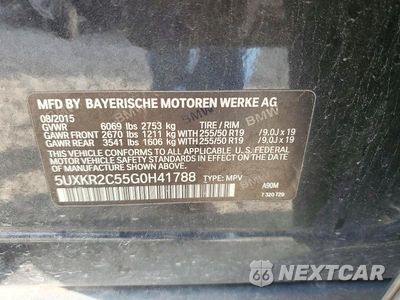 Zdjęcie 13 z 13 samochodu: 2016 BMW X5 SDRIVE35I VIN:5UXKR2C55G0H41788 - miniatura