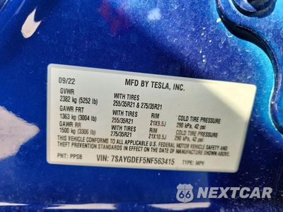 Zdjęcie 14 z 14 samochodu: 2022 TESLA MODEL Y VIN:7SAYGDEF5NF563415 - miniatura