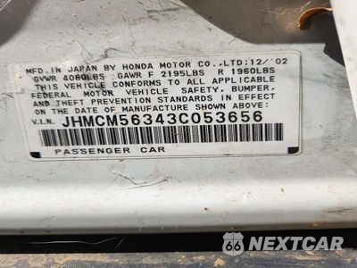 Zdjęcie 12 z 12 samochodu: 2003 HONDA ACCORD LX VIN:JHMCM56343C053656 - miniatura