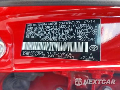 Zdjęcie 15 z 15 samochodu: 2014 TOYOTA PRIUS C ONE VIN:JTDKDTB38E1078047 - miniatura