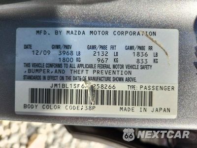 Zdjęcie 12 z 12 samochodu: 2010 MAZDA 3 I VIN:JM1BL1SF6A1258266 - miniatura