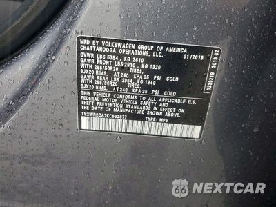 Zdjęcie 12 z 12 samochodu: 2019 VOLKSWAGEN ATLAS SE VIN:1V2WR2CA7KC532877 - miniatura