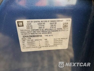 Zdjęcie 13 z 13 samochodu: 2016 CHEVROLET EQUINOX LT VIN:2GNALCEK9G6308154 - miniatura