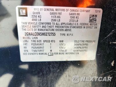 Zdjęcie 13 z 13 samochodu: 2017 CHEVROLET EQUINOX LT VIN:2GNALCEK5H6272755 - miniatura