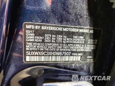 Zdjęcie 14 z 14 samochodu: 2017 BMW X3 XDRIVE28I VIN:5UXWX9C3XH0W67507 - miniatura