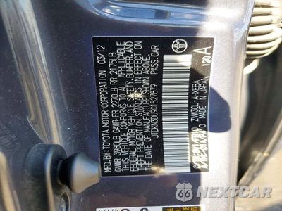 Zdjęcie 12 z 12 samochodu: 2012 TOYOTA PRIUS THREE VIN:JTDKN3DU9C1527879 - miniatura