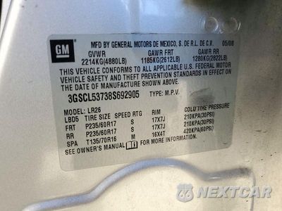Zdjęcie 14 z 14 samochodu: 2008 SATURN VUE XR VIN:3GSCL53738S692905 - miniatura