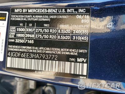 Zdjęcie 13 z 13 samochodu: 2017 MERCEDES-BENZ GLS 450 4MATIC VIN:4JGDF6EE3HA793772 - miniatura