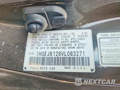 Zdjęcie 12 z 12 samochodu: 1997 HONDA CIVIC DX VIN:1HGEJ6128VL083271 - miniatura