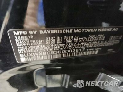 Zdjęcie 13 z 13 samochodu: 2013 BMW X3 XDRIVE28I VIN:5UXWX9C53D0D02617 - miniatura