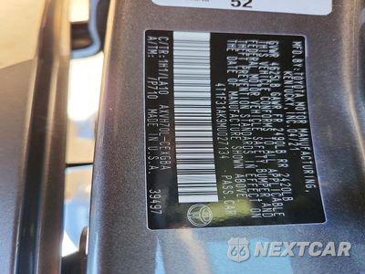 Zdjęcie 13 z 13 samochodu: 2021 TOYOTA CAMRY XLE VIN:4T1F31AK9MU027134 - miniatura