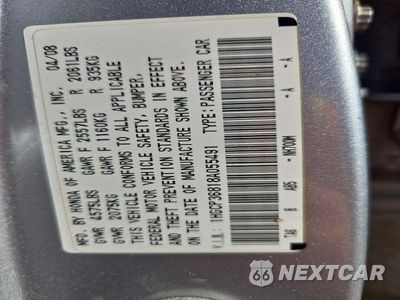 Zdjęcie 13 z 13 samochodu: 2008 HONDA ACCORD EXL VIN:1HGCP36818A055491 - miniatura