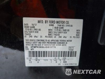 Zdjęcie 14 z 14 samochodu: 2018 FORD EDGE TITANIUM VIN:2FMPK3K88JBB15776 - miniatura