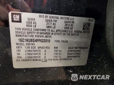 Zdjęcie 12 z 12 samochodu: 2015 CHEVROLET SILVERADO K2500 HEAVY DUTY VIN:1GC1KUEG4FF622019 - miniatura