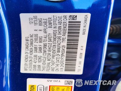 Zdjęcie 12 z 12 samochodu: 2023 HONDA CIVIC EX VIN:2HGFE1F75PH304129 - miniatura