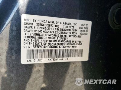 Zdjęcie 13 z 13 samochodu: 2016 ACURA MDX ADVANCE VIN:5FRYD4H90GB021796 - miniatura