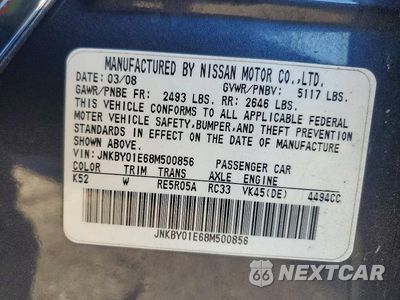 Zdjęcie 12 z 12 samochodu: 2008 INFINITI M45 BASE VIN:JNKBY01E68M500856 - miniatura