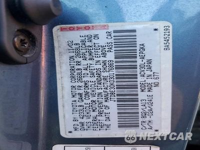 Zdjęcie 12 z 12 samochodu: 2003 TOYOTA CAMRY XLE VIN:JTDBE30K030176869 - miniatura