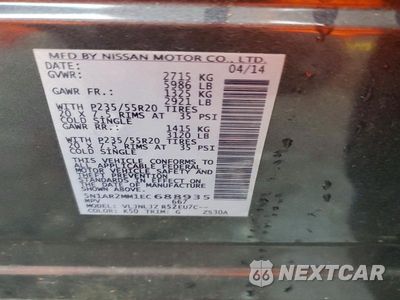 Zdjęcie 13 z 13 samochodu: 2014 NISSAN PATHFINDER S VIN:5N1AR2MM1EC688935 - miniatura